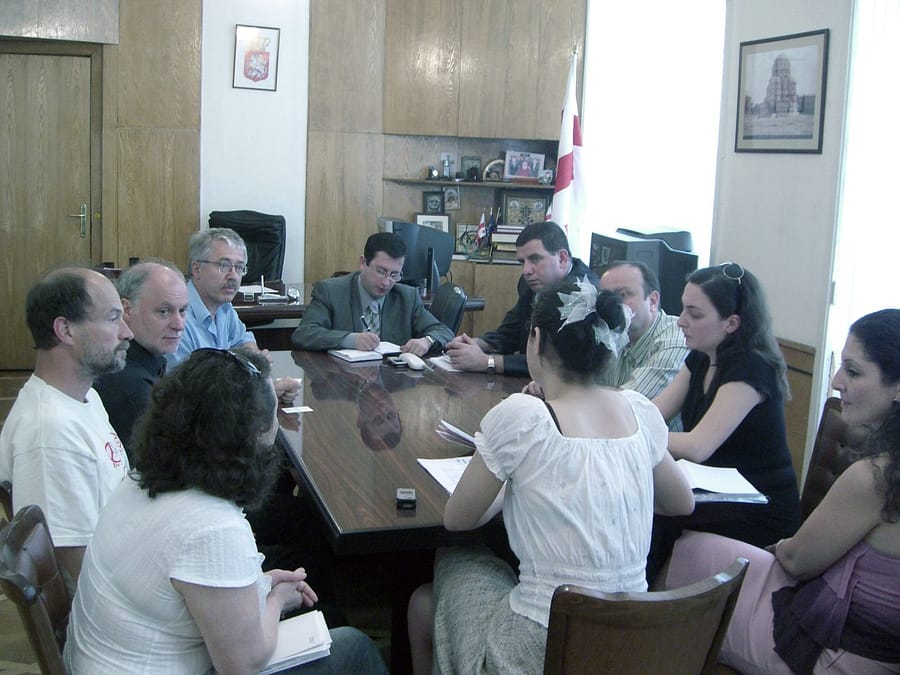 Begrüßung bei Vize-OB Mamuka Akhvlediani